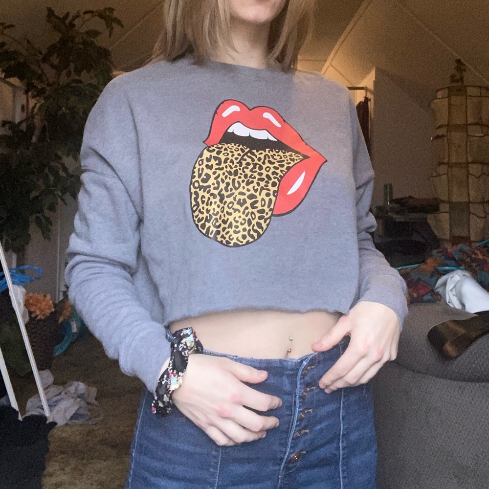 NWOT Rolling Stones Crop top